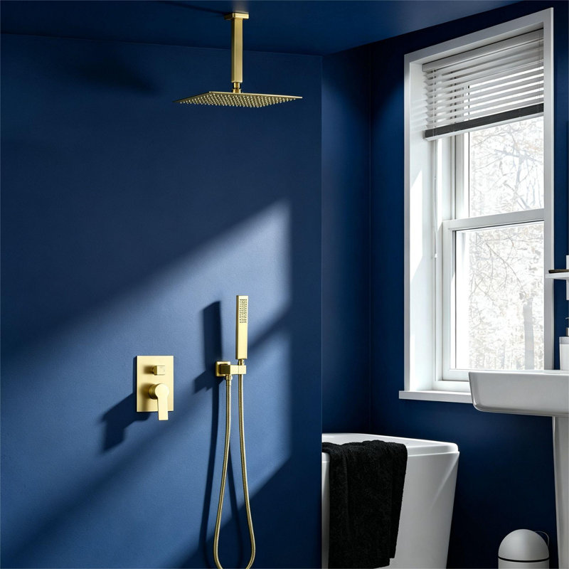 Topcraft 12-Inch Rain Shower System with Handheld Showerhead