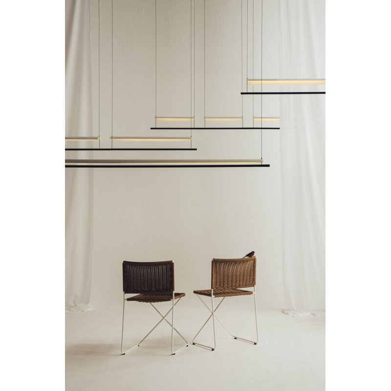 Sistema Lámina 45, White Gray, 31 W, 202.5" H x 69.2" W x 11.8" D