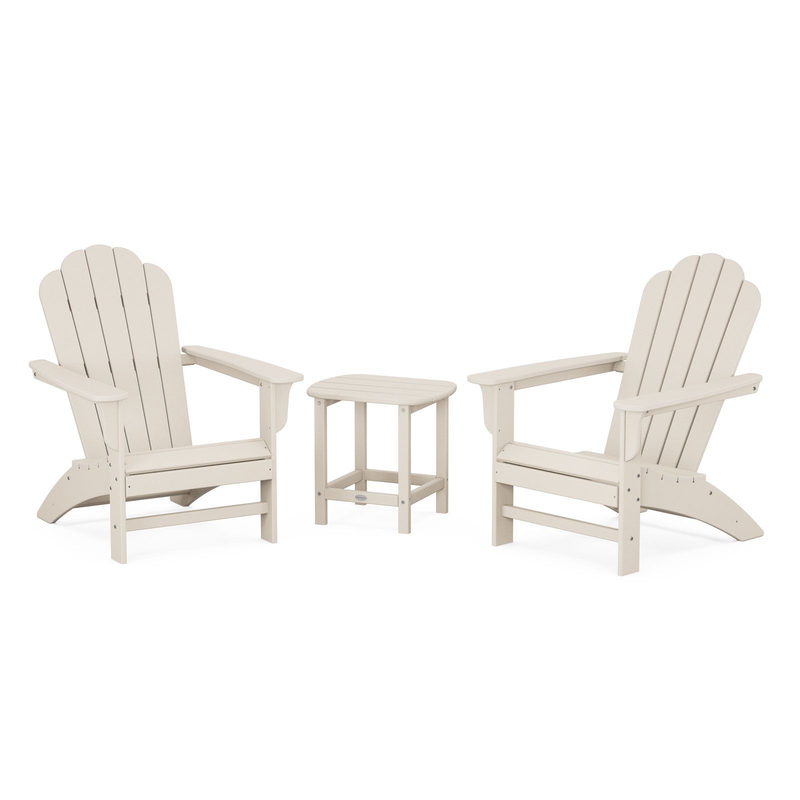 POLYWOOD Country Living Adirondack Chair Set, Sand