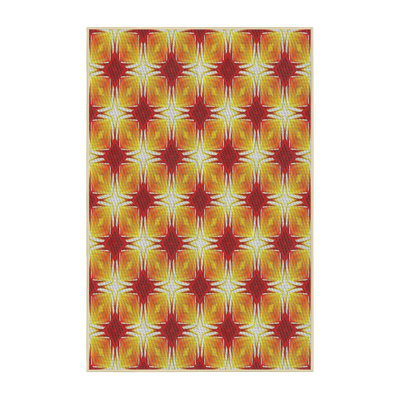 Tapis bleu marine/vert/rose Lykke