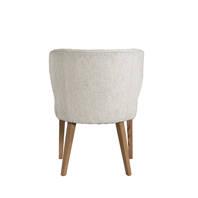 Niles Upholstered Dining Chair, Brown, Cream