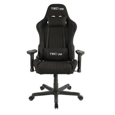 Techni Sport  Fabric Ergonomic High Back Racer Style PC Gaming Chair, Black