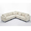 Ensemble de canapé modulaire surdimensionné surdimensionné, canapé en L, velours côtelé, rembourré, assise profonde, 5 places, 5 coussins décoratifs et 6 coussins de dossier, salon, appartement-111285997