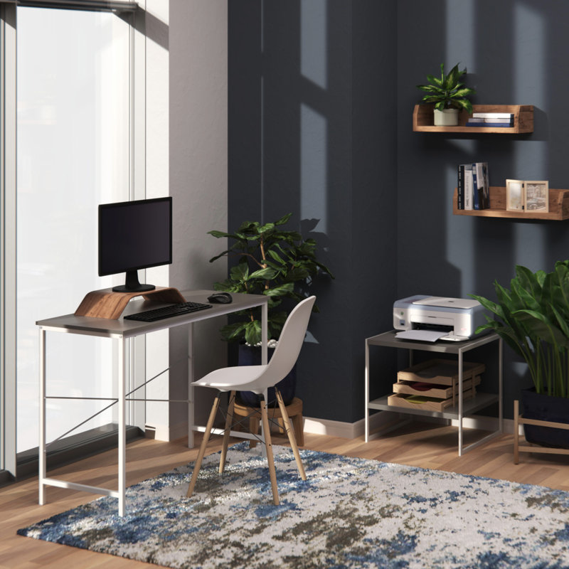 ClosetMaid Industrial Writing Desk, Solid Taupe/White