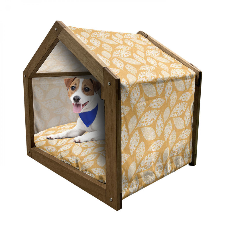 Niche pour chien en bois orange, H 22,44 po x l 23,62 po x P 17,72 po