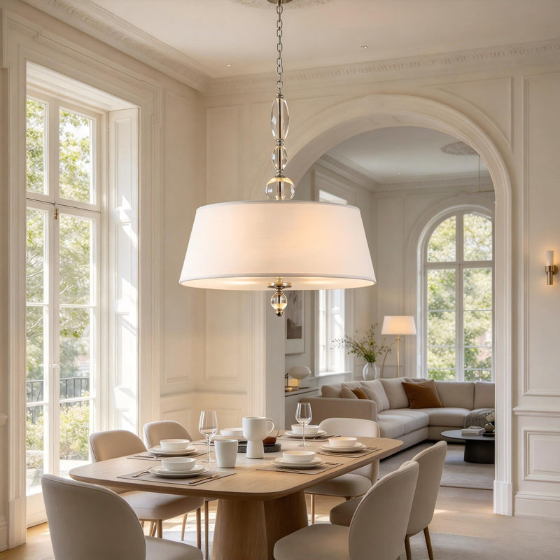  Thornhill 4- Light Dimmable Drum Pendant Light for Dining Room