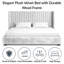 Premium Plush Bed Frame – Elegant Padded Bed with 48” Statement Headboard, Solid Wooden Bed – Contemporary Designer Finish-729956830-730740192