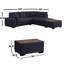 Canapé modulaire en tissu tissé