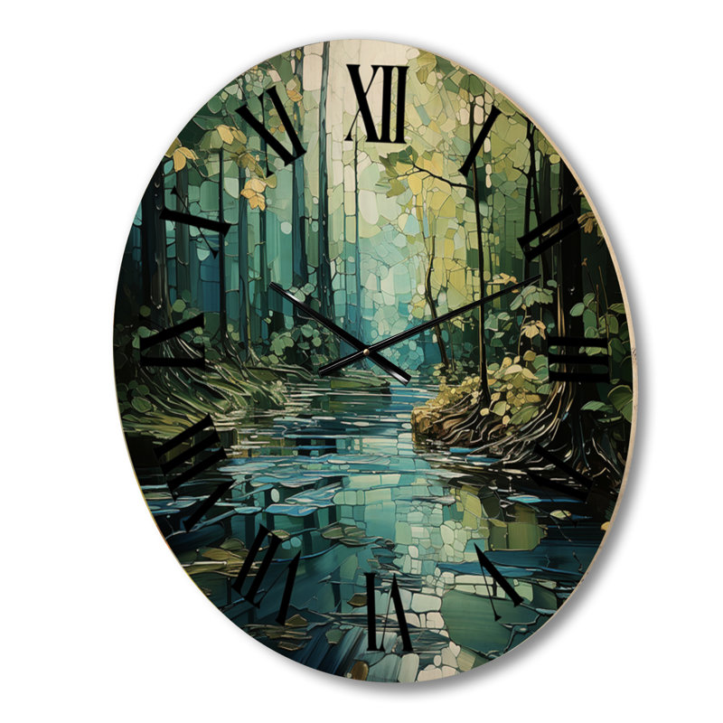 Horloge murale en bois massif Makailey, Moyenne