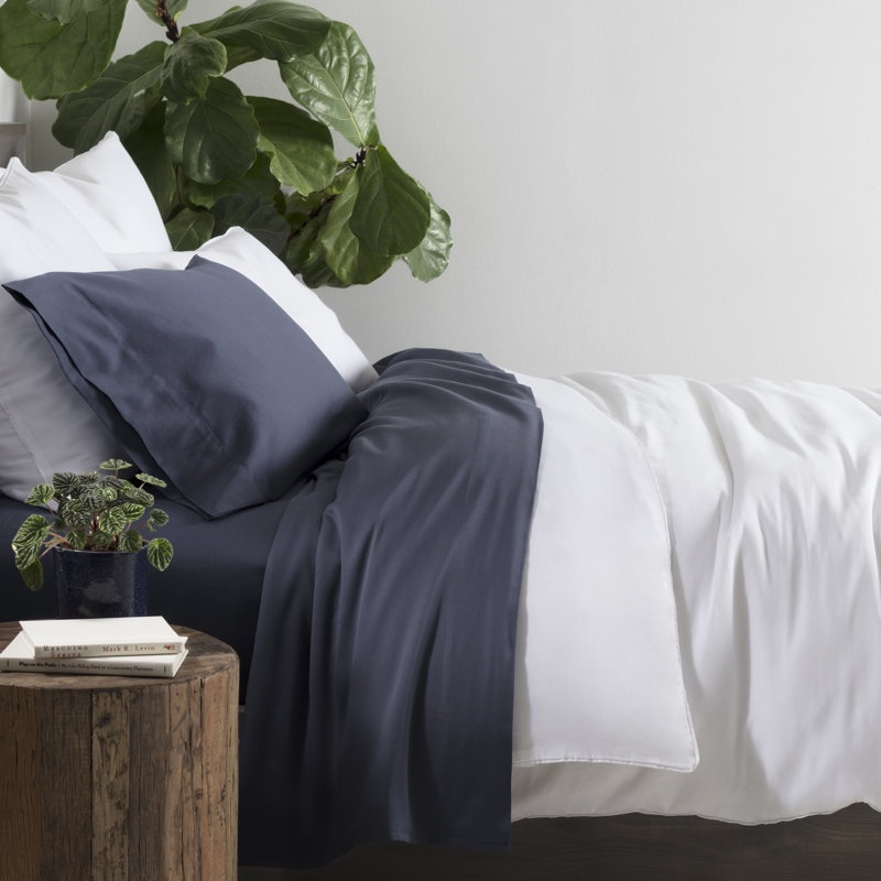 Essential Sateen Duvet Cover, White, Full/Queen Duvet Cover