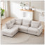Canapé convertible en L 100,2 po avec pieds en plastique avec 5 coussins et 4 coussins lombaires pour le salon-1886377334