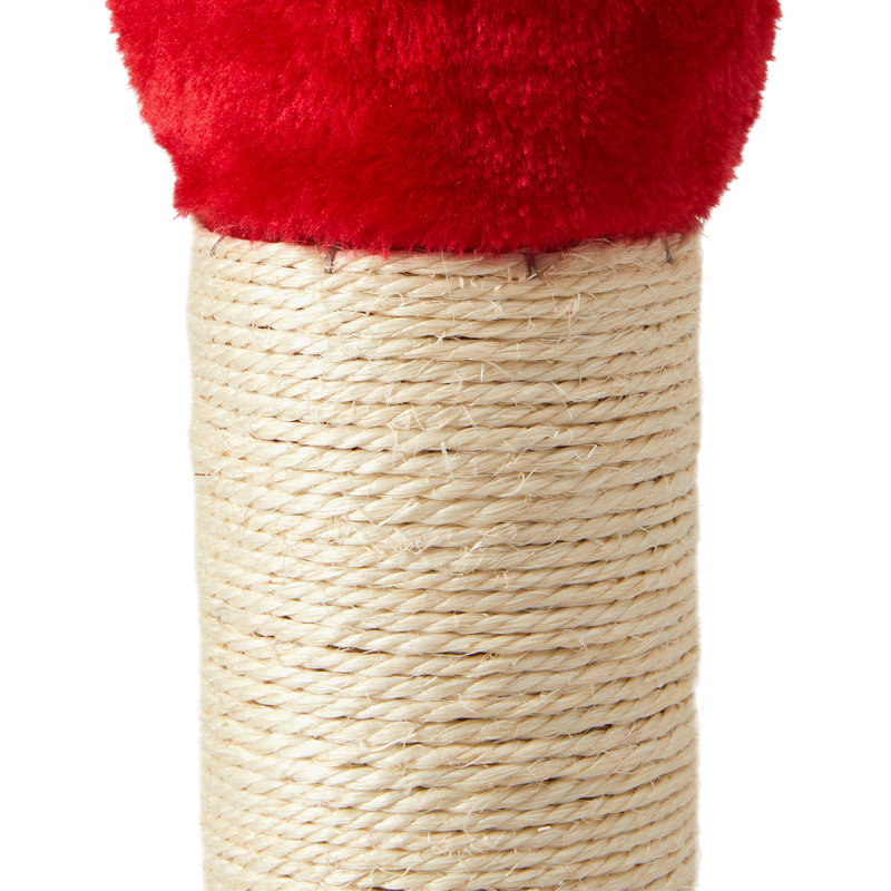 Grattoir 22 "en forme de monstre - Grattoir durable en sisal pour grands chats et chatons, Rouge