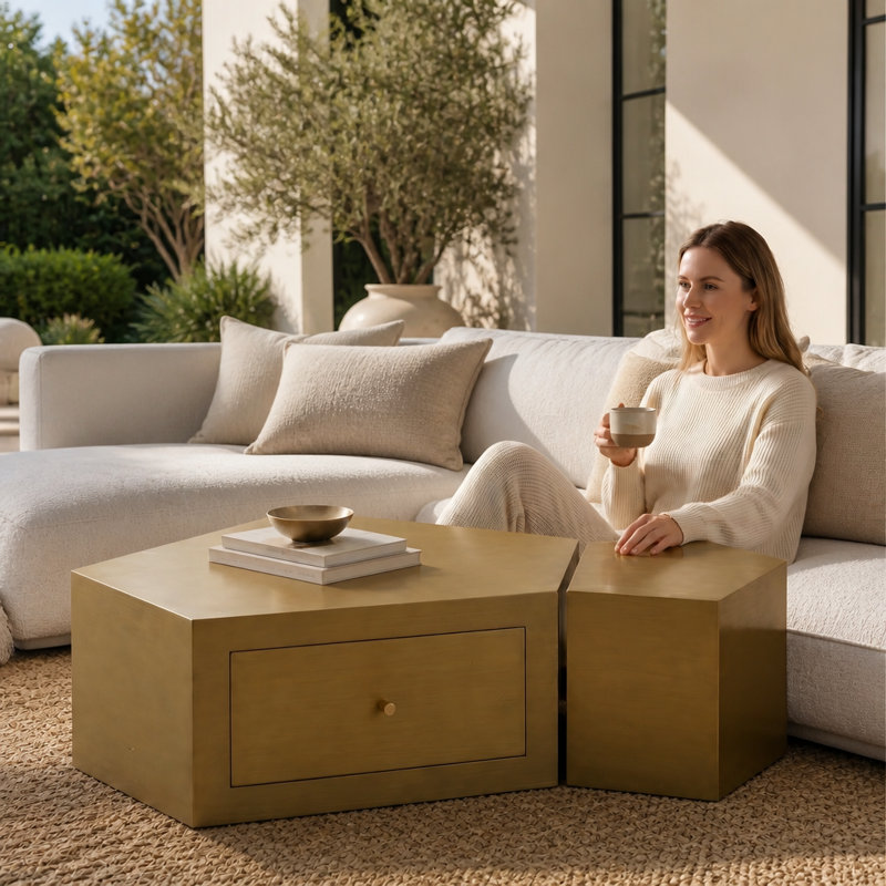 Ensemble de 2 tables gigognes Modern Modern