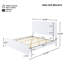 Ensemble de chambre à coucher 3 pièces en bois avec lit plateforme et tables de chevet 2 tiroirs Camak-122901681-122901682
