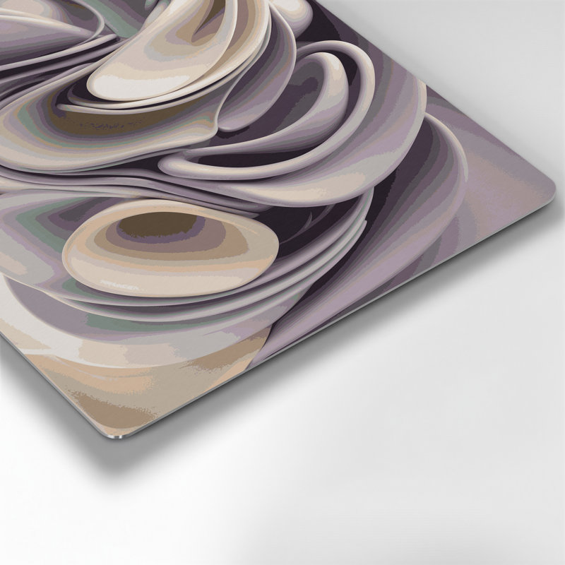 Art mural gris Biomorphic Abstraction 89, H 12 po x l 18 po