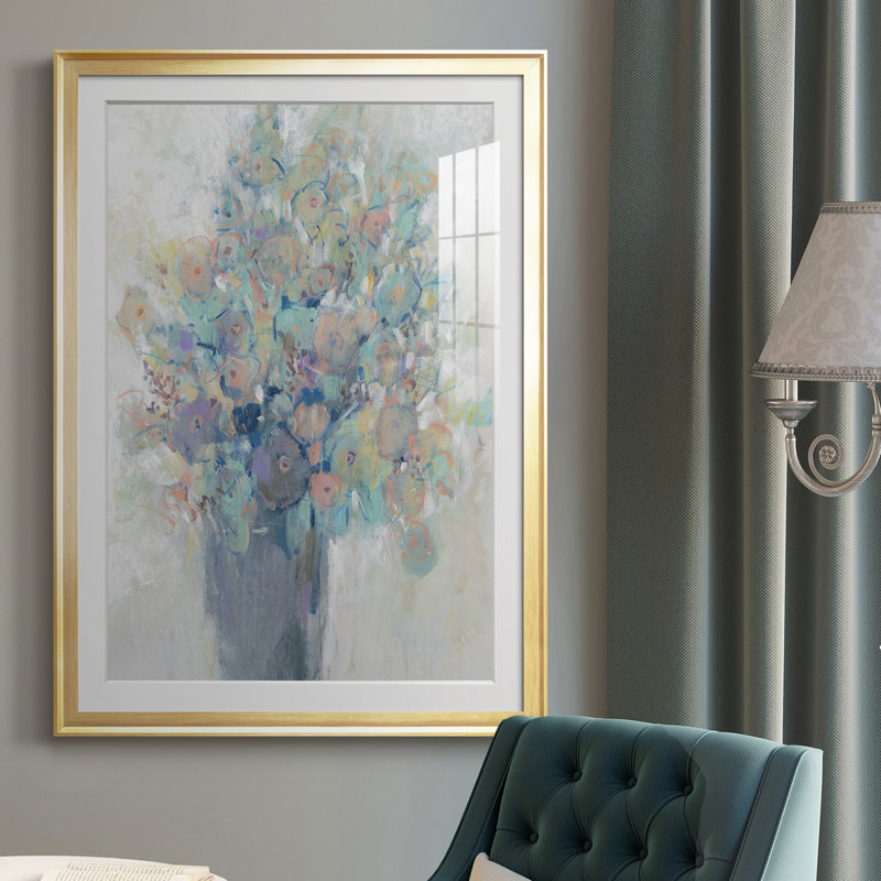 " Bouquet I ", 30.5" H x 22.5" W x 1" D, Gold
