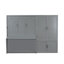 Grand lit escamotable mural avec placard, gris