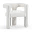 Bone White Upcycled Fabric Chair