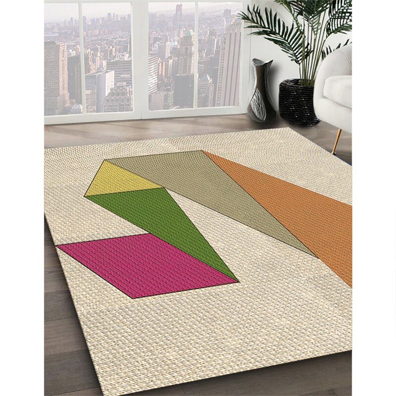 WSH-PAT3311-BRN - Tapis 100% motif lavable à la machine 2989, Rectangle 7 pi x 10 pi