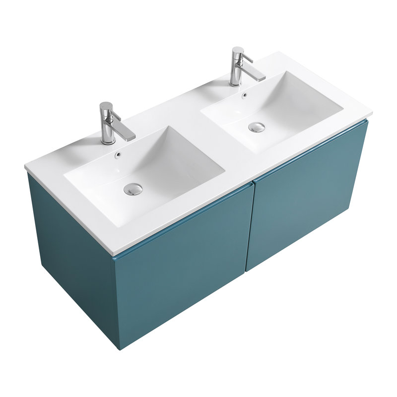 Ensemble de meuble-lavabo double 48 po, Vert sarcelle