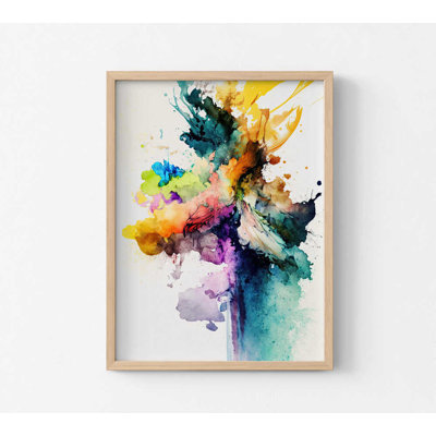 Vibrant Color Splash Art Print: Framed or Unframed