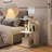 Side Table With Charging Station, Narrow Side Table With USB Ports And Sockets For Small Spaces, Bedside Table With Lamp, Narrow Table For Living Room-1465327139