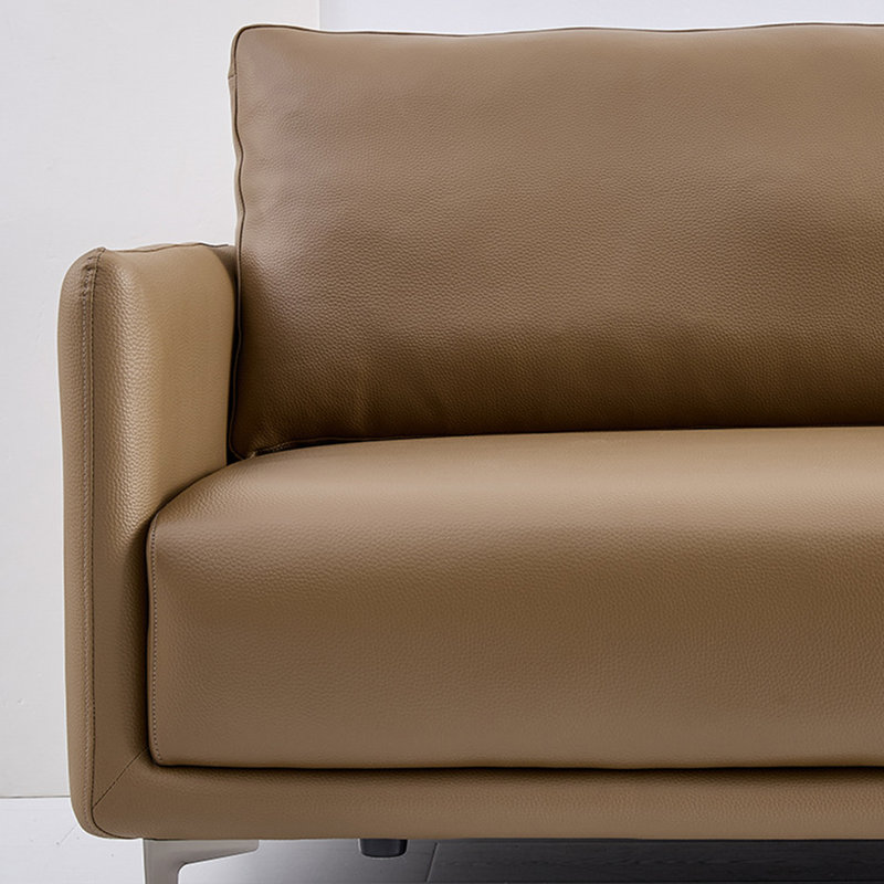 Causeuse coussin en similicuir, H 35,43 po x l 82,68 po x P 35,43 po