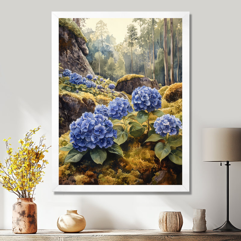 Francine - impressions sur toile florales, H 32 po x l 16 po, Picture Framed, Blanc