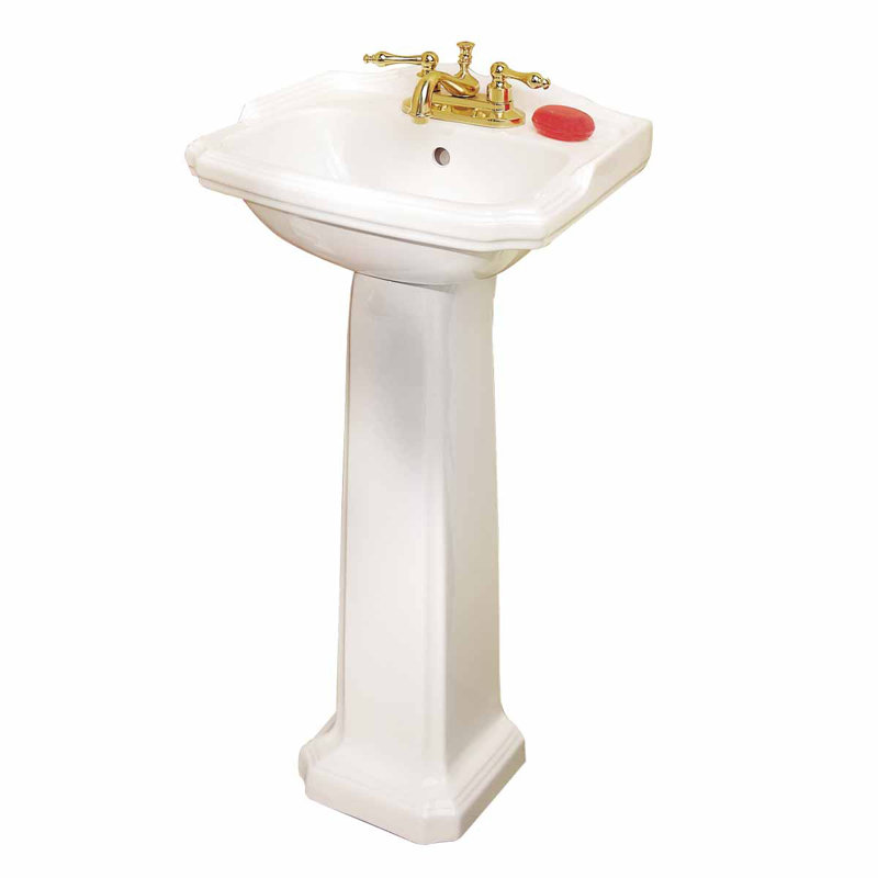 The Renovators Supply Inc. Cloakroom 15 " 26.5 " Tall Vitreous China Specialty Bathroom Sink and Overflow Hole