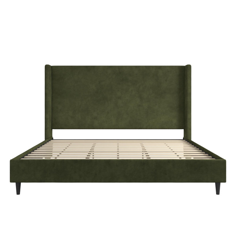 Birzer King Upholstered Wingback Bed | Stylish & Comfy