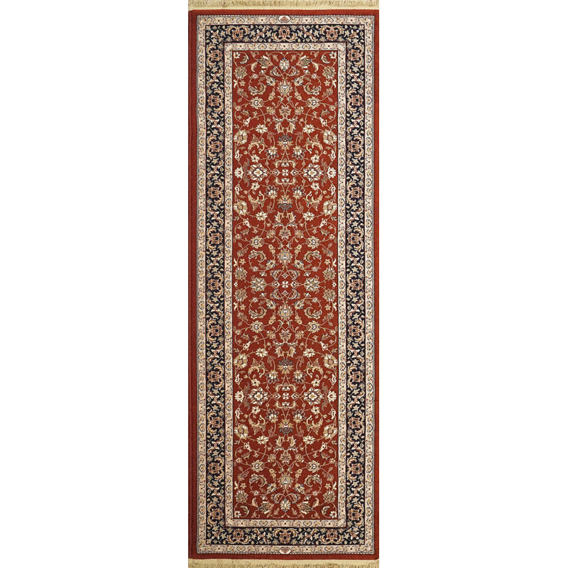 Tapis en laine rouge fisher Cirro, Rectangle 6 pi 7 po x 9 pi 10 po