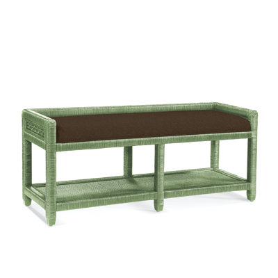 Glinda Wicker Shelves Storage Bench by Birch Lane
