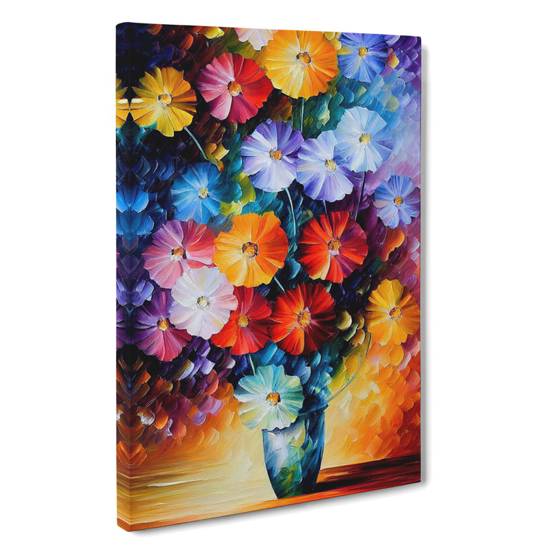 Vase Of Flowers No.1 - Wall Art, Wrapped Canvas, 50cm H x 35cm W x 3cm D, No Matte