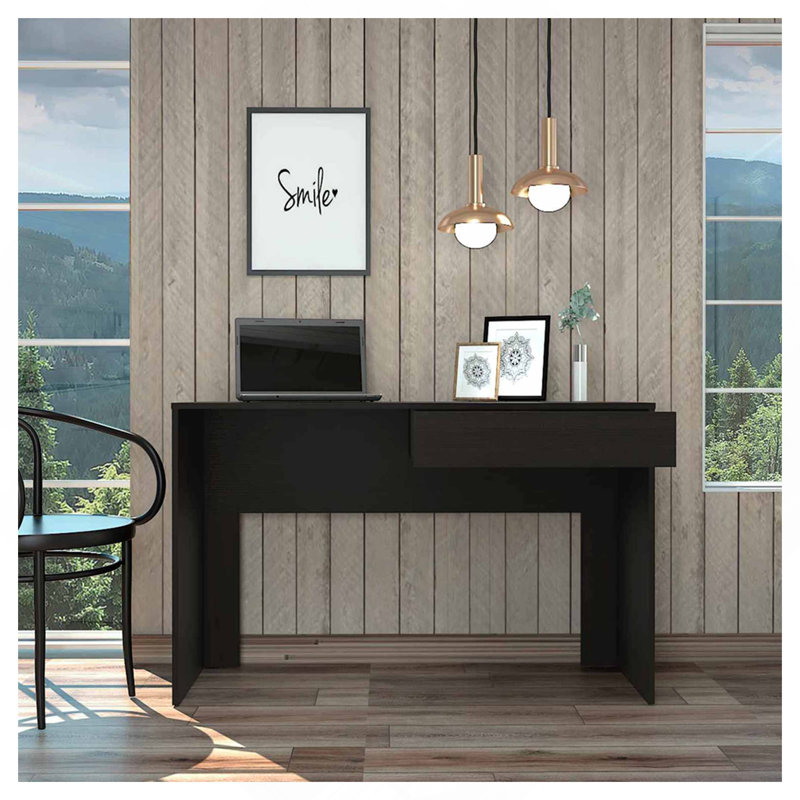 Bureau d'écriture Tampa, deux tiroirs, Noir