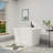 46.85'' x 27.3'' Freestanding Rectangular Soaking Small Acrylic Bathtub with Chrome Drain and Overflow-106895099