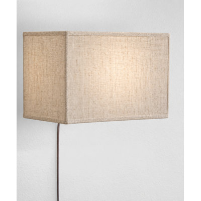 11 in. H x 10 in. W Linen Rectangle Wall Sconce Shade