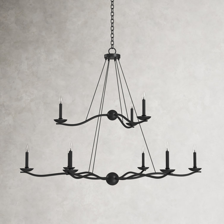 Bryce 9 Light Metal Dimmable Chandelier