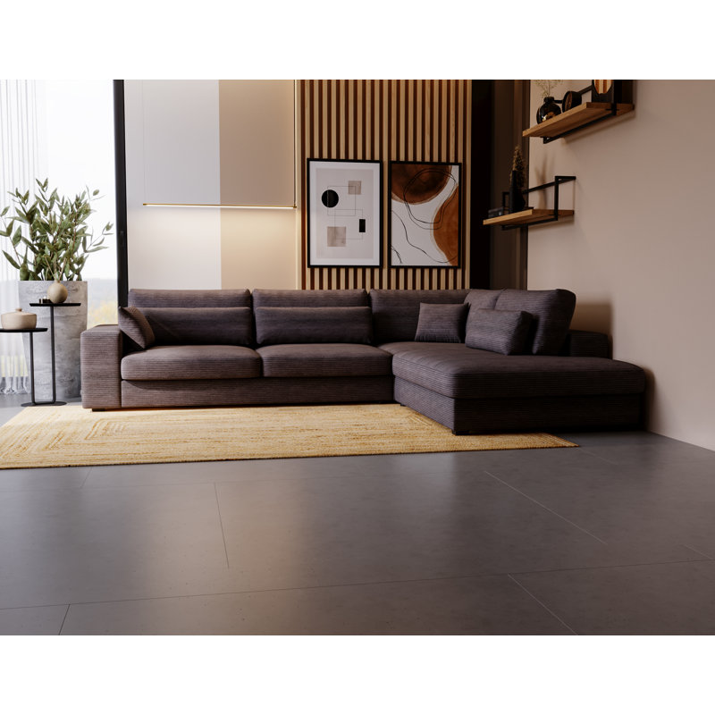 Tammera 3 Seater Corner Sofa , Brown