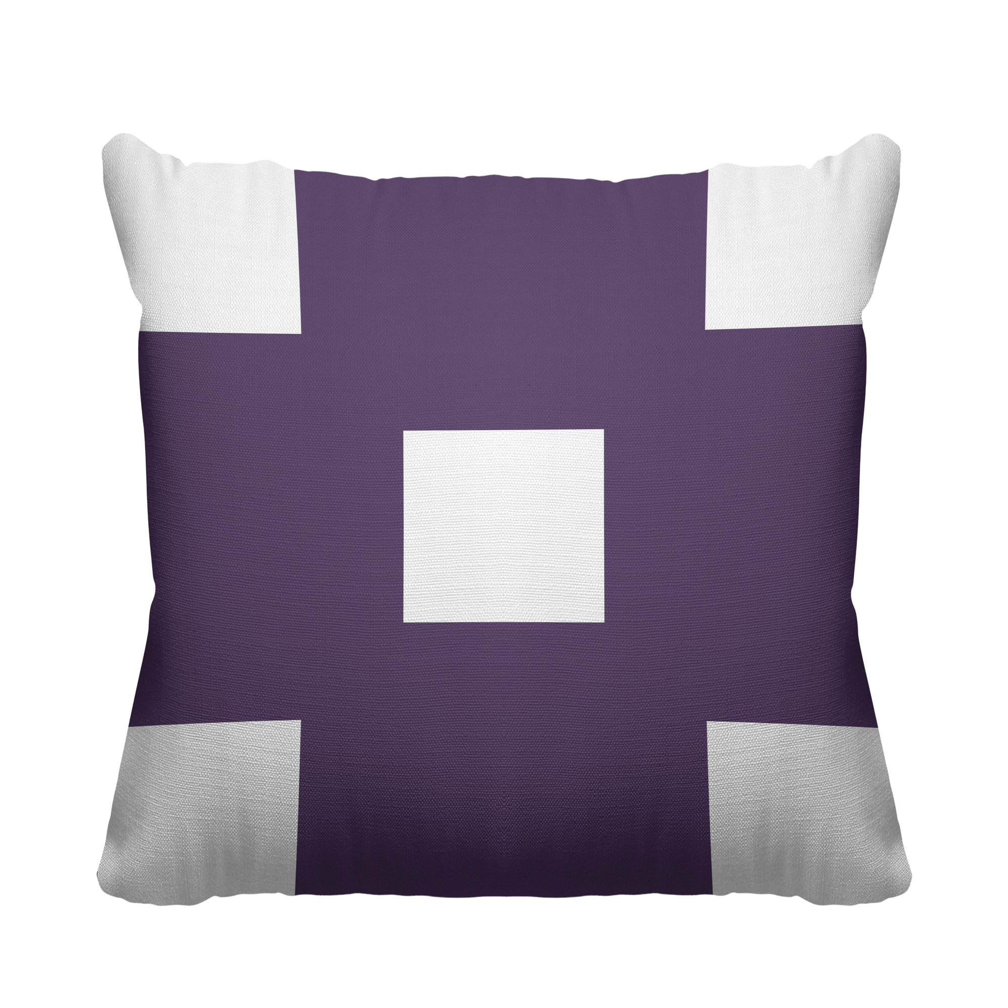 Luella Geometric Indoor/Outdoor Throw Pillow, 18W" x 18H", Purple
