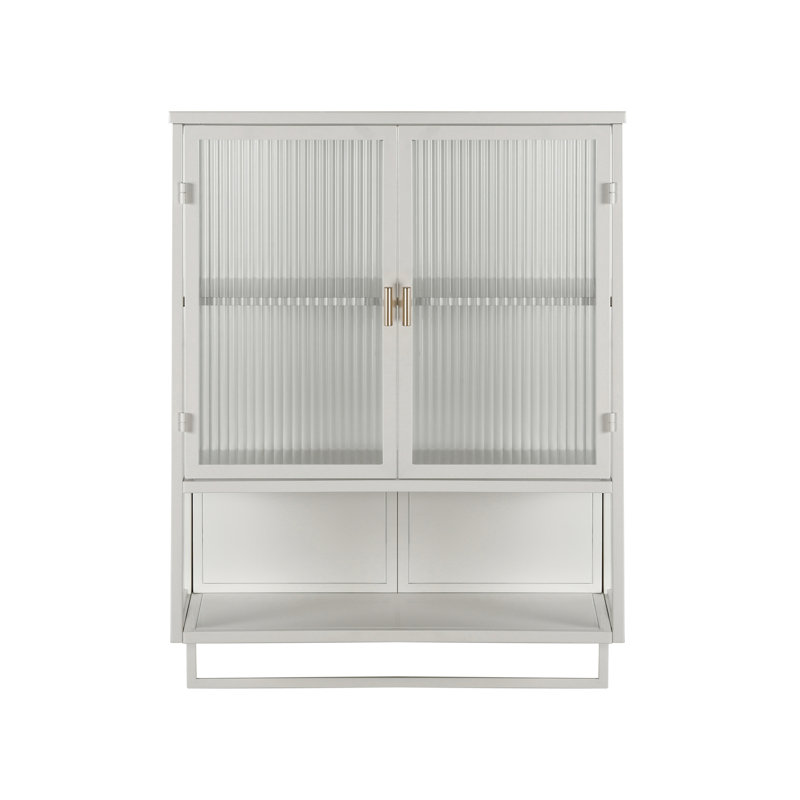 Armoire murale moderne à deux portes, Blanc
