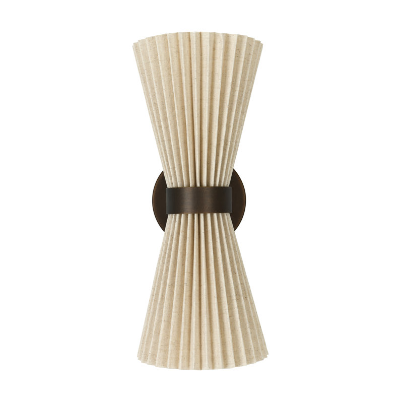 Amore 2 - Light Armed Sconce, Natural, Bronze, 14.57" H x 6.1" W x 6.1" D