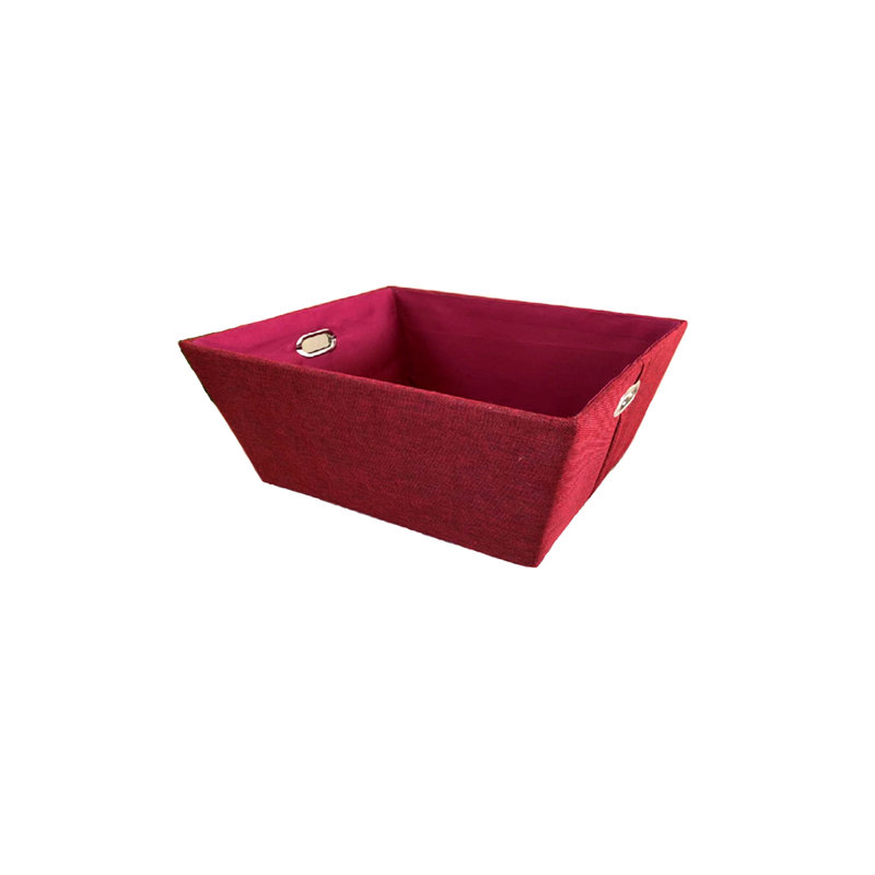 Panier en tissu rectangulaire, Rouge, H 8 po x l 13 po x P 16 po