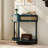 Unique Half Moon Design End Table, With Sliding Rattan Door Elegant Semi-Circle Entryway Console Table With 2 Rattan Storage Cabinet And Bottom Shelf For Living Room, Bedroom, Study, Hallway-1896440542