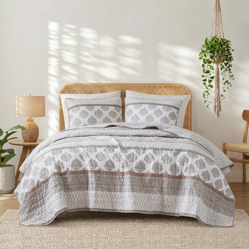 Surya Quilt 3pcs Set, King/Cal King, Clay