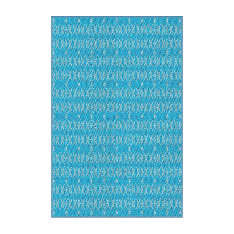 Tapis décoratif bleu, Rectangle 5 pi x 7 pi