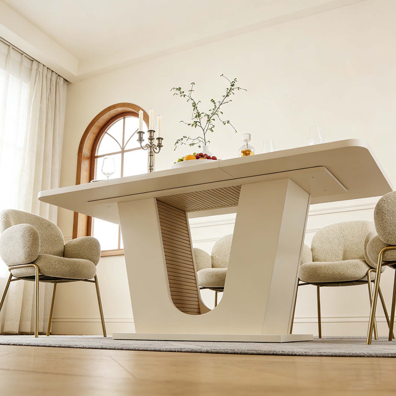 George Oliver Modern Kitchen Dining Table With U-shaped Base - Wayfair ...