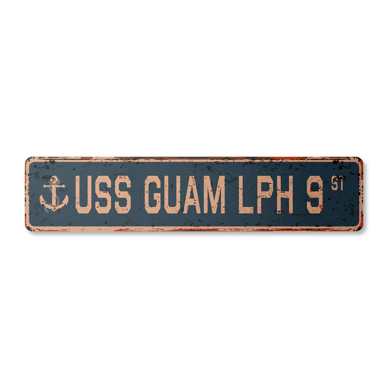 Plaque de rue Guam Lph 9 en aluminium 4 po x 18 po