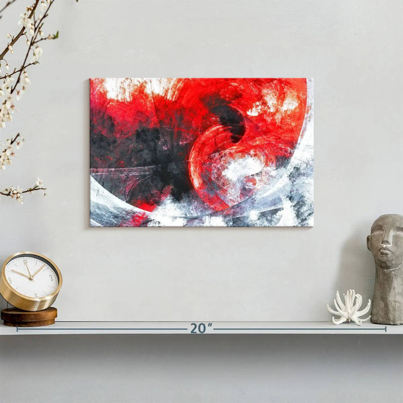 Avery Red Whirlpool Abstract, 8" H x 12" W