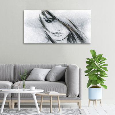 Portrait Of A Woman - No Frame Print on Canvas
