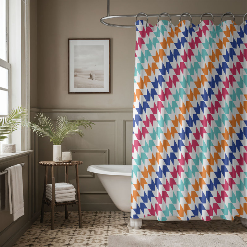 Peaceful Colors - Rideau de douche Premium, H 74 po x l 71 po
